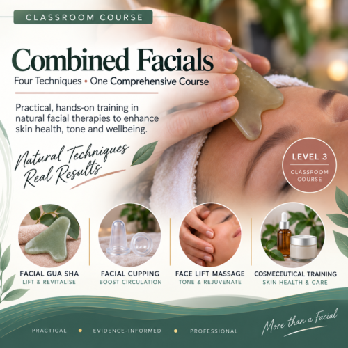 Classroom: (1 day) Cosmetic Facial Gua Sha, Cupping and Face Lift Massage (Level 3)