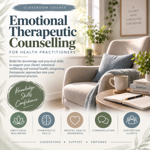 Classroom: (Foundation) Emotional Therapy and Mental Health Counselling for Health Practitioners